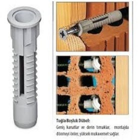 Resim Tuğla Boşluk Dübeli 8 Mm Uzunluk : 49 Mm Dubel 1 Adet Fiyatıdır 