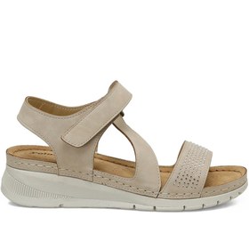 Resim Polaris 167004.Z5FX Bej Kadın Dolgu Topuk Sandalet 