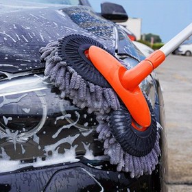 Resim Uzun saplı mikrofiber araba temizleme fırçası seti, Chenni çift başlı paspas, toz alma temizlik malzemeleri, dayanıklı PP malzeme, fırça ve çizik temizleme araçları 