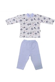 Resim Sebi Bebe Önden Açık Çıtçıtlı Bebe Pijama Takımı 