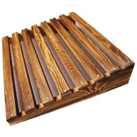 Resim Tahta Bahçesi Masa Altı Ayaklık Ahşap Ayak Yükseltici Ayak Standı Masa Doğal Ahşap Ayaklık 