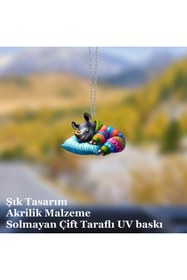 Resim Prtp-Prototip Elektronik & Hobi Araba Ayna Süsü Bebek Gergedan, Pleksi Malzeme, UV Baskılı 