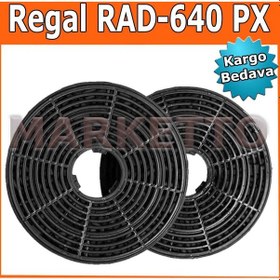 Resim Marketto Regal Uyumlu RAD-640 PX Ankastre Davlumbaz Karbon Filtre 2li 