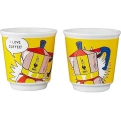 Resim CetKing - Set Mini Express: Ocak Üstü Espresso Pişirici + 2 Cups - Lichtenstein Serisi 