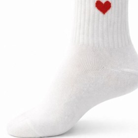 Resim SOLDE SOCKS 4'lü Set Kız Çocuk-Kadın Pamuklu Günlük Çorap - Kalpli Desen, Renkli Kombin, Kaliteli 