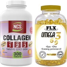 Resim Kollajen Tip 1-2-3 300 Tablet & Flx Omega 3-6-9 90 Tablet 