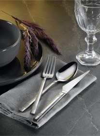 Resim Arsel Asya Sade 72 Parça 12 Kişilik Çatal Kaşık Bıçak Takımı 304 Kalite Gümüş 