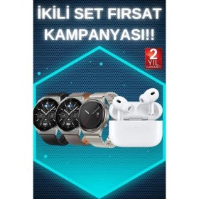 Resim Venüs Shopping Aynalı Bluetooth Kulaklık Yeni Nesil Akıllı Saat Titreşimli Nabız Ölçer Spor Modları 