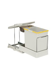 Resim Raylı Dolap Içi Çöp Kovası Beyaz 20 1 Lt Sürgülü Çöp Kovası 6242002444626 Gri 