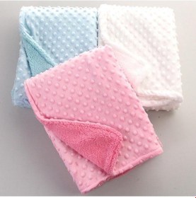 Resim Bosphorusboutique Yün Ysl Yorgan Yenidoğan Takımı Sıcak Nevresim Mavi Katı Bebek Battaniyesi Battaniye Adet 1 Ee Mavi 