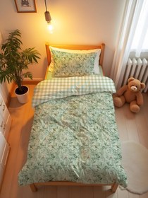 Resim Evmila Minik Kuşlar Desenli Nevresim Takımı - 160x220cm Nevresim +50x70cm Yastık Kılıfı+100x200cm Çarşaf 