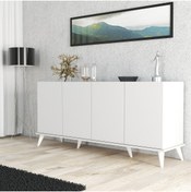 Resim Mezza 1602 Elegante 180 Cm Modern Konsol Beyaz 
