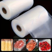 Resim Vakum Mühürleme Torbaları, 1 Rulo, Uzunluk 5.0 metre, 7 Boyutta Mevcut, Yırtılmaz, Gıda Saklama ve Sous Vide Pişirme için Uygun, Ev Mutfağı İçin Vazgeçilmez 
