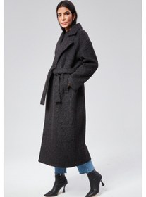 Resim Kadın Buklet Kaşe Oversize Kaban 001 