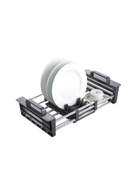 Resim Primanova Bianka Genişletilebilir Bulaşık Sepeti Alüminyum Siyah 