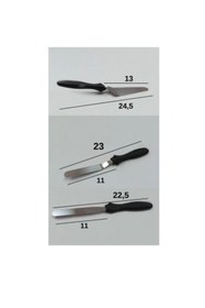 Resim IVORY Paslanmaz Çelik 3 Lü Pasta Seti Eğik Pasta Spatulası Pasta Sıvama Servis Seti 