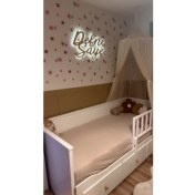 Resim 100X50 cm Yatak Kenarına Geçmeli, Divan Hemnes Uyumlu Yatak Bariyeri 