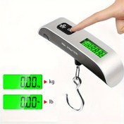 Resim Taşınabilir Elektronik Bagaj Tartısı LCD Dijital Asılı Bagaj Tartısı Valiz Bagaj Tartısı Mutfak Seyahat Gereçleri 50kg/110lb 