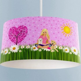 Resim Mekta Home Bebek ve Çocuk Odası Barbie ve Kalp Desenli Avize 