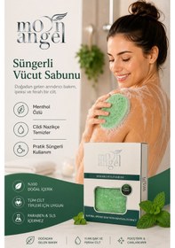 Resim Süngerli Sabun Doğal Güzellik Menthol Extract Vücut Sabunu Mentol 