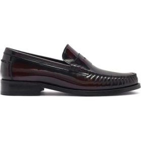 Resim Derimod Erkek Bordo Deri Klasik Loafer 26SFD621122 