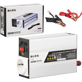 Resim S-Link SL-300W 300W DC12V-AC230V Çakmaktan Power Inverter 