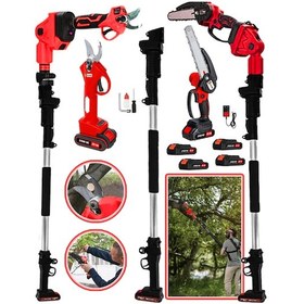 Resim Wacker Alman 1800 Vf 4 Adet Akülü Dal Budama+bağ Makası 2.7 Metre 