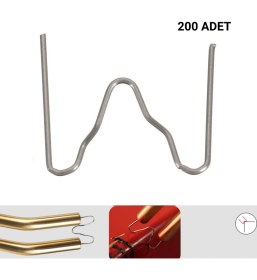 Resim Prolektro 200 Adet 0,8 mm Dış Köşe M Tip Plastik Kaynak Zımba Teli 