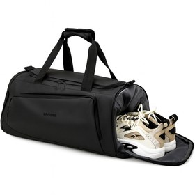 Resim D'VERS Siyah Ayakkabı Bölmeli Sırtta Elde Omuzda Taşınabilir 5 Bölmeli Spor Seyahat Sırt Çantası 