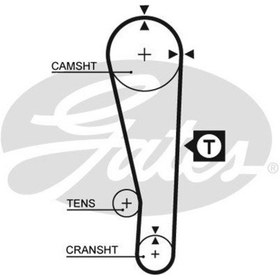 Resim GATES 5213XS Kayis Triger (107-216)-(Mazda: 323 90-96/Kia: Pride 90-/Rio 00-05/Sephia 93-- ) B63012205B B63212205 (WK289994) 