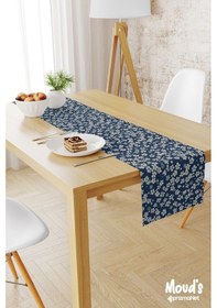 Resim Nowon 3 Desenli Baskılı Süet Runner Masa Örtüsü 