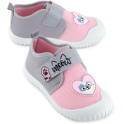 Resim Gezer Yazlık Kız Çocuk Rahat Taban Cırt Cırtlı Ayarlanabilir Keten Günlük Ayakkabı 