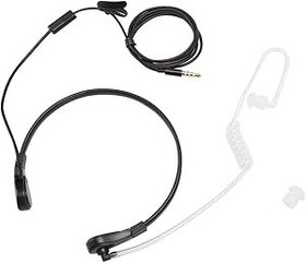 Resim Yunxwd 3,5 mm radyasyon korumalı boğaz mikrofonu, mikrofon, kulaklık, PTT, ayarlanabilir, gizli hava kanalı, akıllı telefonlar için, mikrofon kulaklığı 