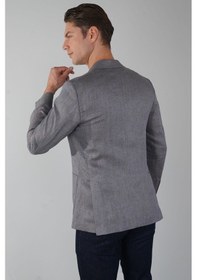 Resim Bisse Erkek Regular Fit Yün Ceket Mavi Pck25y25002 D35 Mavi 