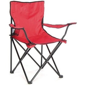 Resim DFT Kollu Katlanır Kamp Sandalyesi Rejisör Koltuğu Kırmızı 