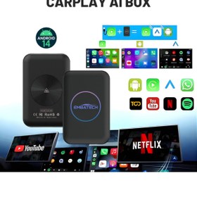 Resim Embatech CarPlay Ai Box 4GB+32GB Youtube,Netflix,Google Play & Kablosuz Carplay&Android Auto- Android 14 