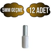 Resim Metal Beyaz 5mm Geçme Raf Pimi Dolap Raf Altı Pimi 5mm Metal Beyaz 12 Adet Beyaz 