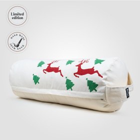 Resim Rebuwo Geyik ve Çam Ağaç Desenli Silindir Yoga Minderi Meditasyon Minderi Bolster 