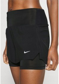 Resim Nike Dri-fit Swift Mid-rise 8cm Approx. 2-in-1 Running Kadın Şort Ndd Sport Siyah 