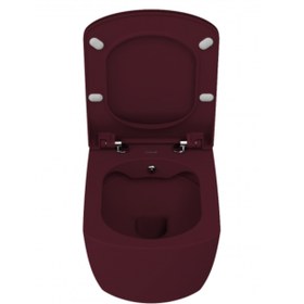 Resim Elegant Rim-Off Duroplast Yavaş Kapanan Klozet Kapaklı Mat Berry Set 