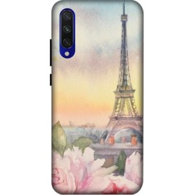 Resim Zipax Xiami Mi A3 Kılıf Paris Eyfel Baskılı Desenli Silikon Kılıf A++-8147 