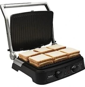 Resim Esmo Home Tefal Grill Gourmet Minute | 6 Dilim Kapasiteli | 2000 Watt Izgara ve Tost Makinesi |ınox 