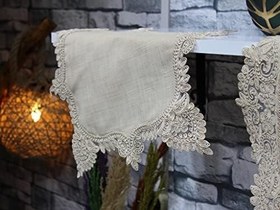 Resim Çeyiz Diyarı Gerdan Keten 3 Parça Yatak Odası Takımı Kahve 