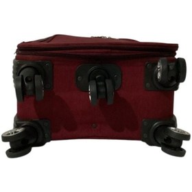 Resim Karizma Polo 5 Tekerli-çok Hafif-lüx Sedefli Kumaş Küçük Kabin Boy Valiz 55 Cm Bordo 