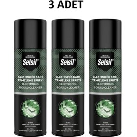 Resim Selsil Elektronik Devre Kart Temizleme Spreyi 200ML 3 Adet 