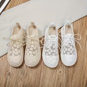 Resim Kadın Bağcıklı Loaferlar, Düz Renk Kumaş Penny Loafer, Düz Burun, Her Mevsim Rahatlık, PVC Taban, Elde Yıkanabilir - Günlük Düz Ayakkabılar 
