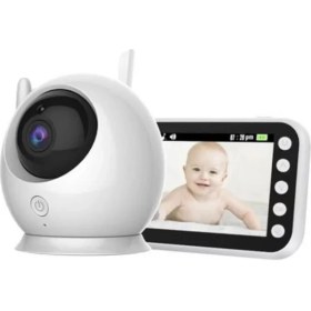 Resim Büyük Ekranlı Bebek Kamerası Canlı Izleme ve Ses Dinleme Midastech 