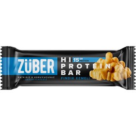 Resim ZÜBER Fındık Ezmeli Yüksek Protein Bar 45g 