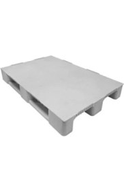 Resim Hira Plastik Palet Gri 3 Kızaklı Plastik Raf Paleti 80X120X15 cm 13 kg 