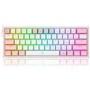 Resim Redragon K617-RGB FIZZ %60 Q Türkçe Kablolu Beyaz Pembe Mekanik Klavye 